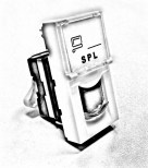 Розетка SPL RJ45 UTP cat.5e, М-45 (1 модуль) 22,5х45мм аналог Legrand